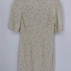 ASOS Cream Sequin Mini Dress